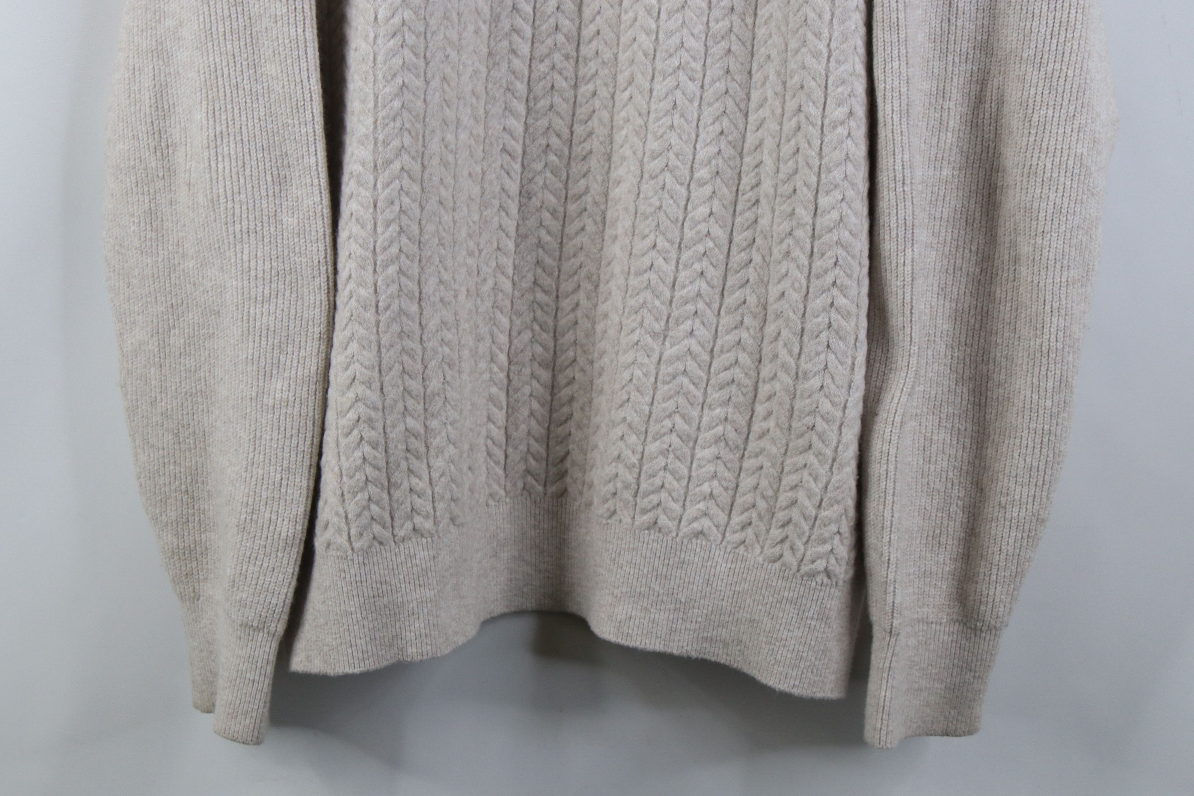Esprit Vintage Y2K Esprit Blend Ribbed Cable Knit Sweater Stone Size US XL / EU 56 / 4 - 3 Thumbnail