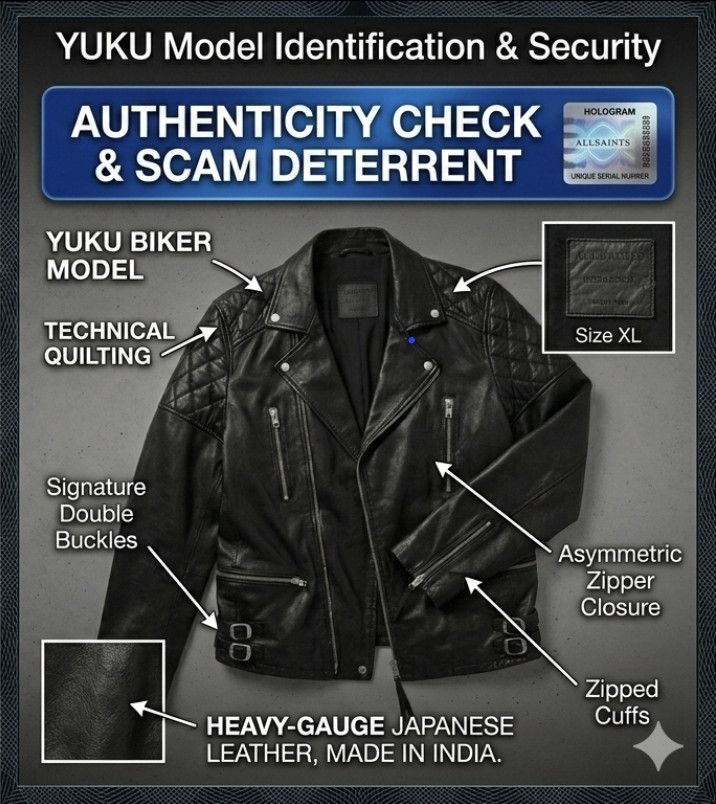 Allsaints ARCHIVE ROCKSTAR Japanese Leather Motorcycle Jacket Size US XL / EU 56 / 4 - 2 Thumbnail
