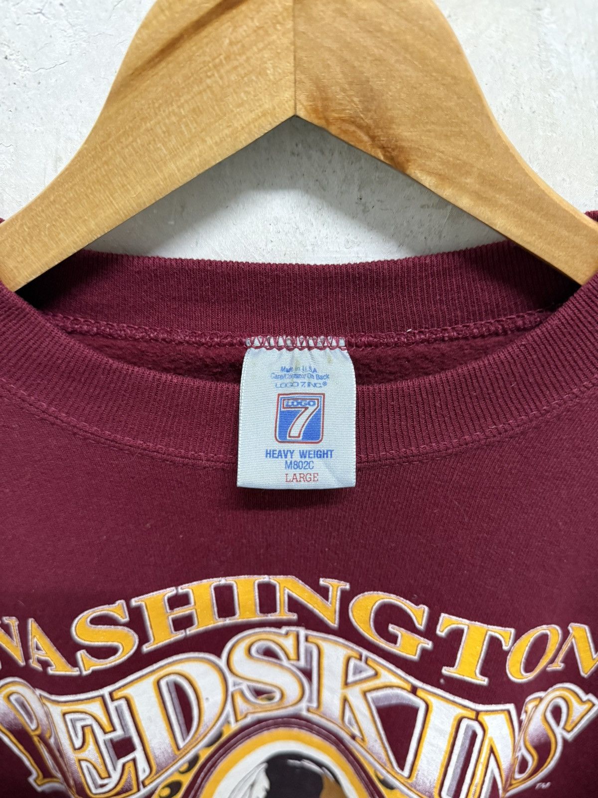 Logo 7 Vintage 90s Washington Redskin Super Bowl Logo 7 Sweatshirt Size US L / EU 52-54 / 3 - 6 Thumbnail