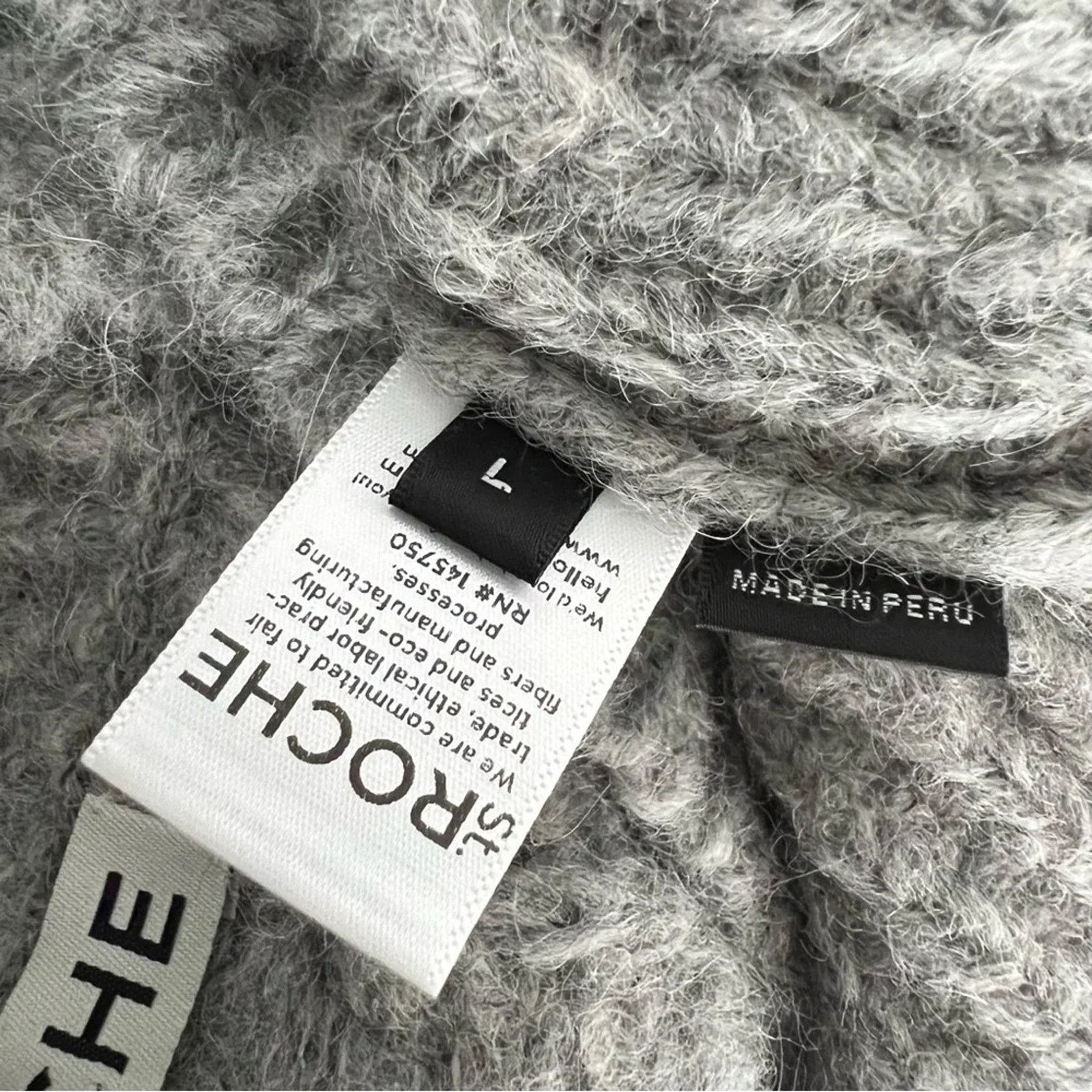 Designer New St.Roche Ivy Sweater Superfine Alpaca Pullover Grey L Size L / US 10 / IT 46 - 12 Thumbnail