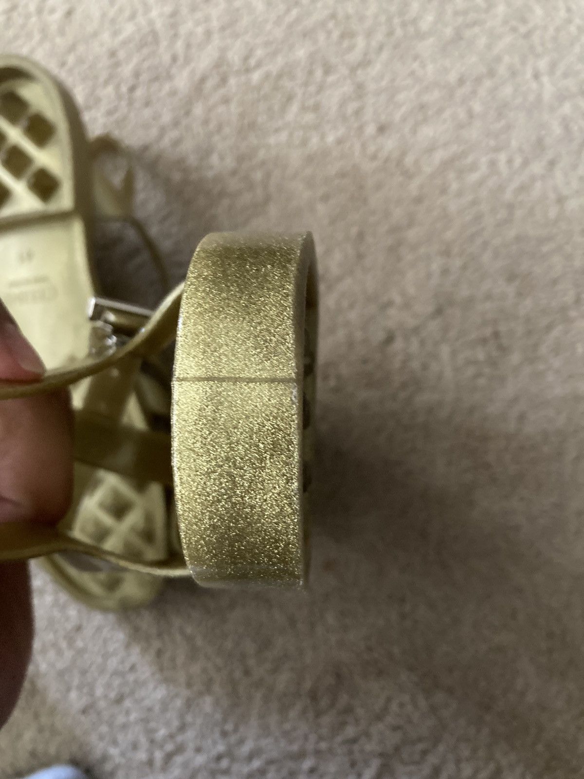Celine × Hedi Slimane SS20 Celine Hedi Slimane Jelly Sandals 41 Gold Speckle Size US 8 / EU 41 - 5 Thumbnail