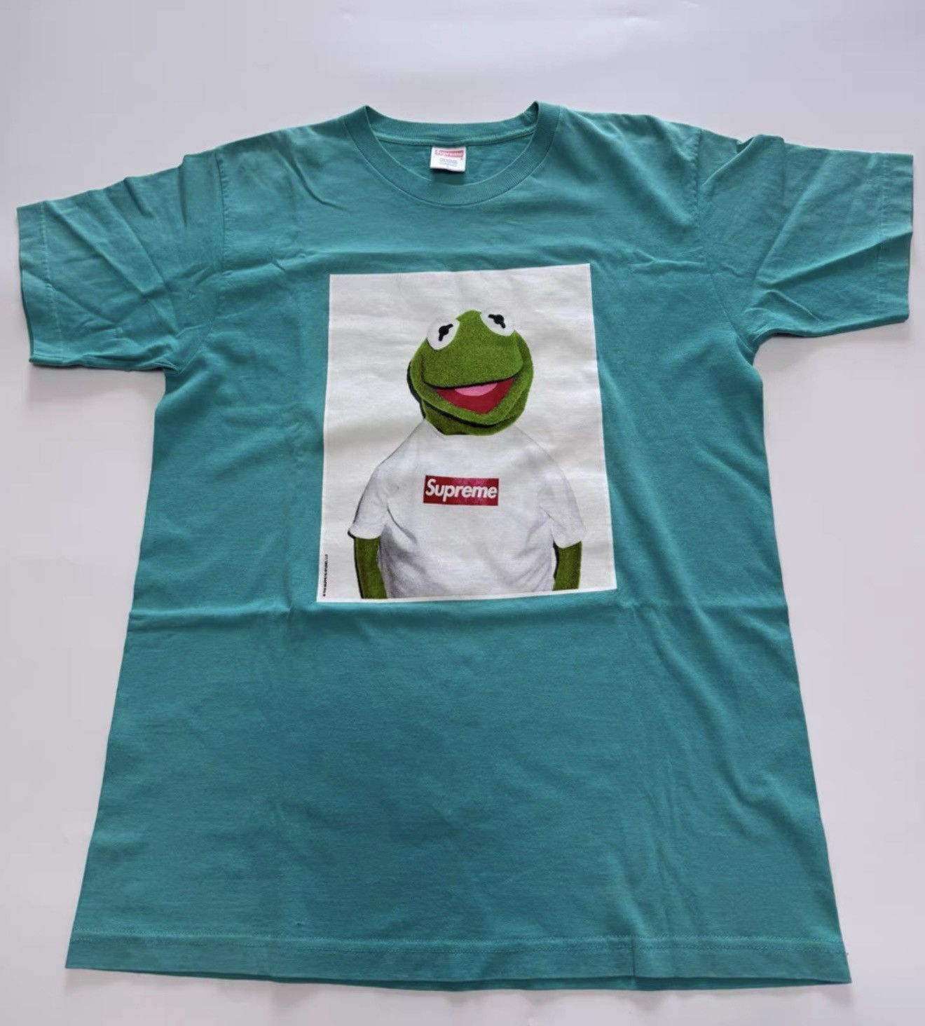 Supreme 08 kermit photo tee teal Large