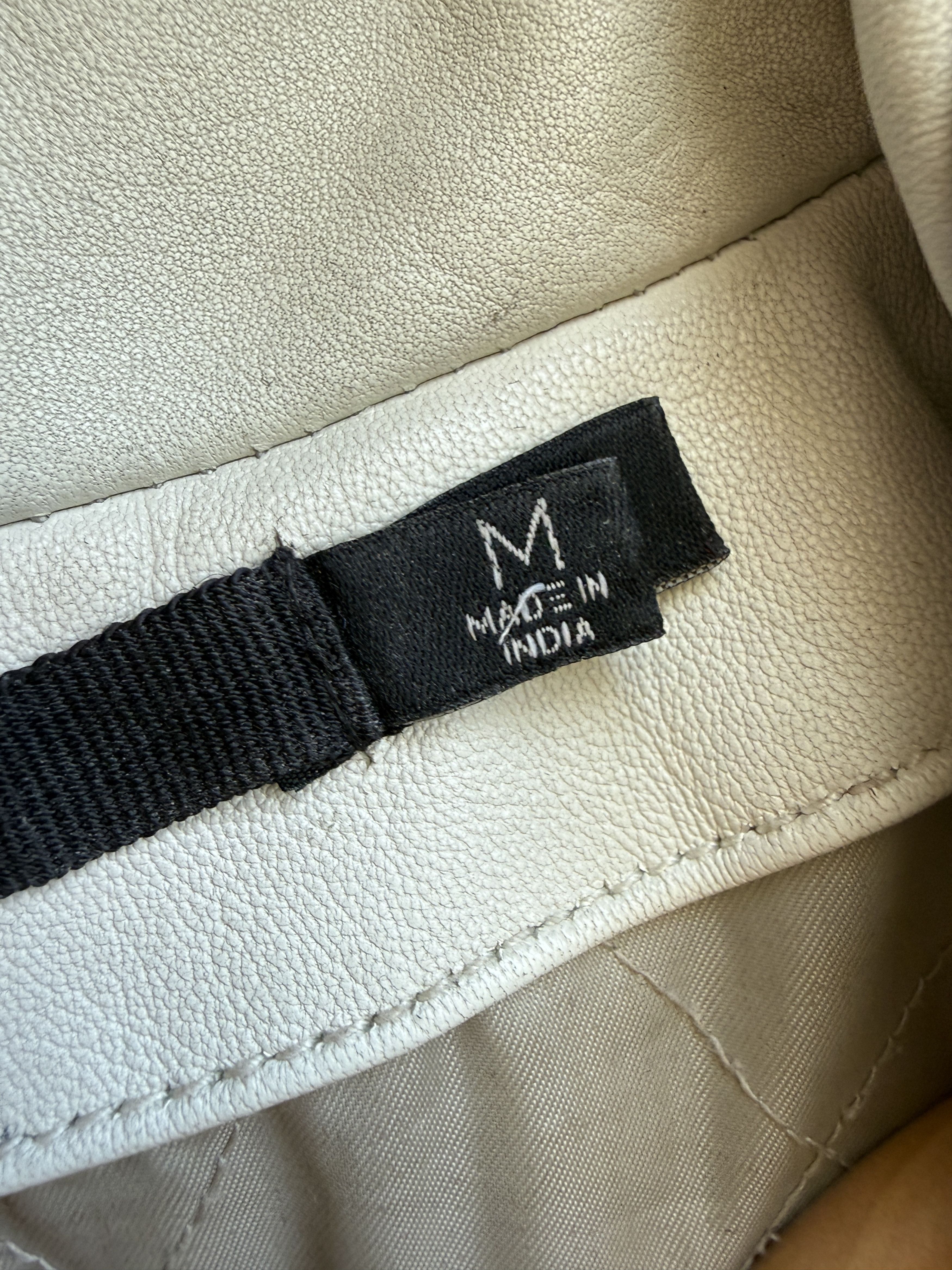 Blk Dnm BLK DNM Leather Jacket 5 Cream Vintage Lindeberg Era Moto Size US M / EU 48-50 / 2 - 3 Thumbnail