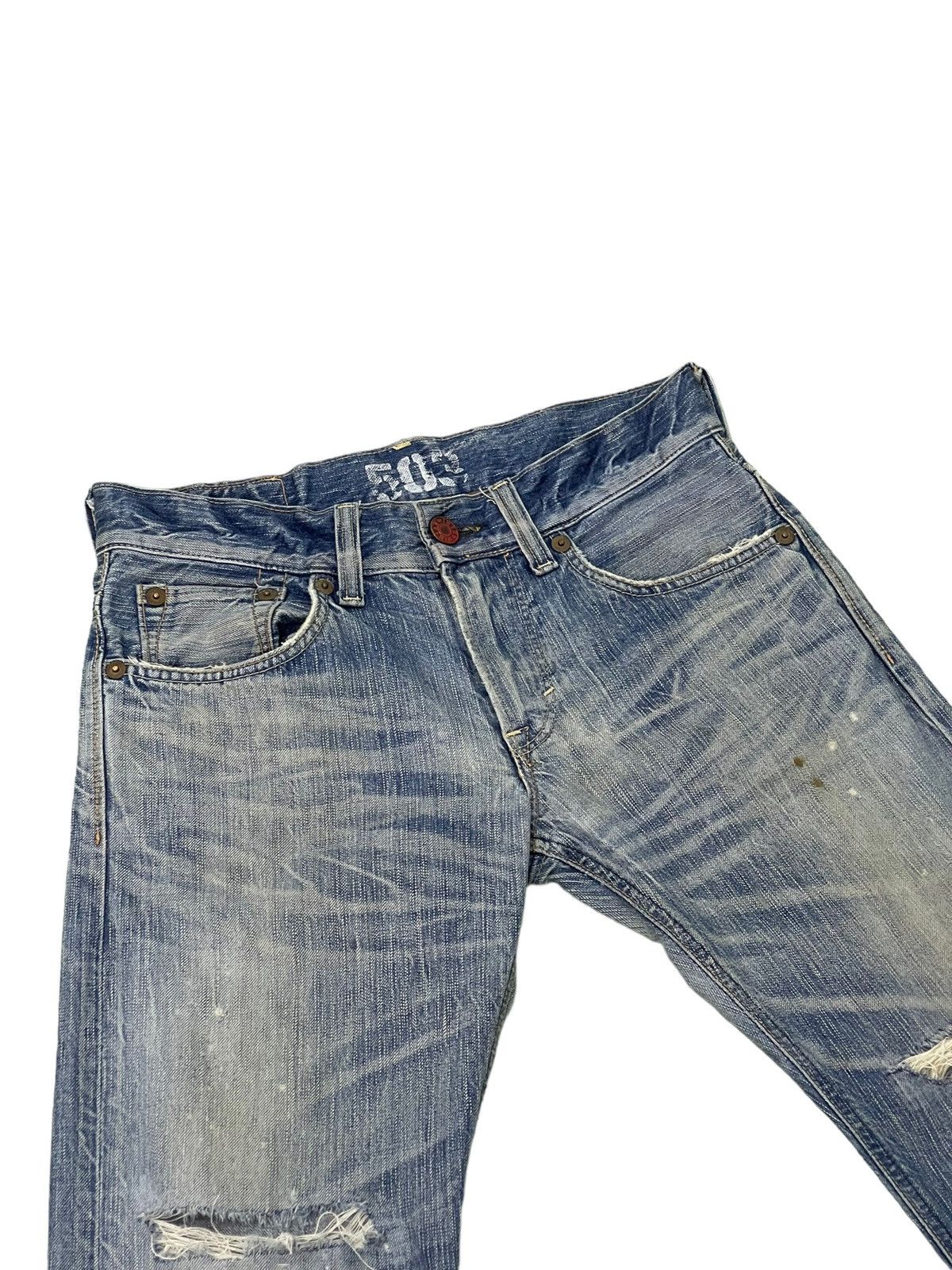 Edwin Flare Jeans Edwin Japan Faded Distress Boot Cut 8🟦0 Size US 30 / EU 46 - 8 Thumbnail