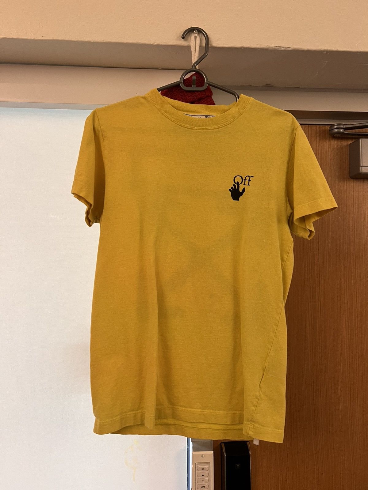 Off-White Spray-Paint Logo T-Shirt Yellow XS