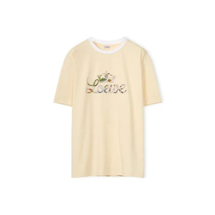 Loewe Loewe Embroidered Logo Short Sleeve T-Shirt Size M / US 6-8 / IT 42-44 - 1 Thumbnail