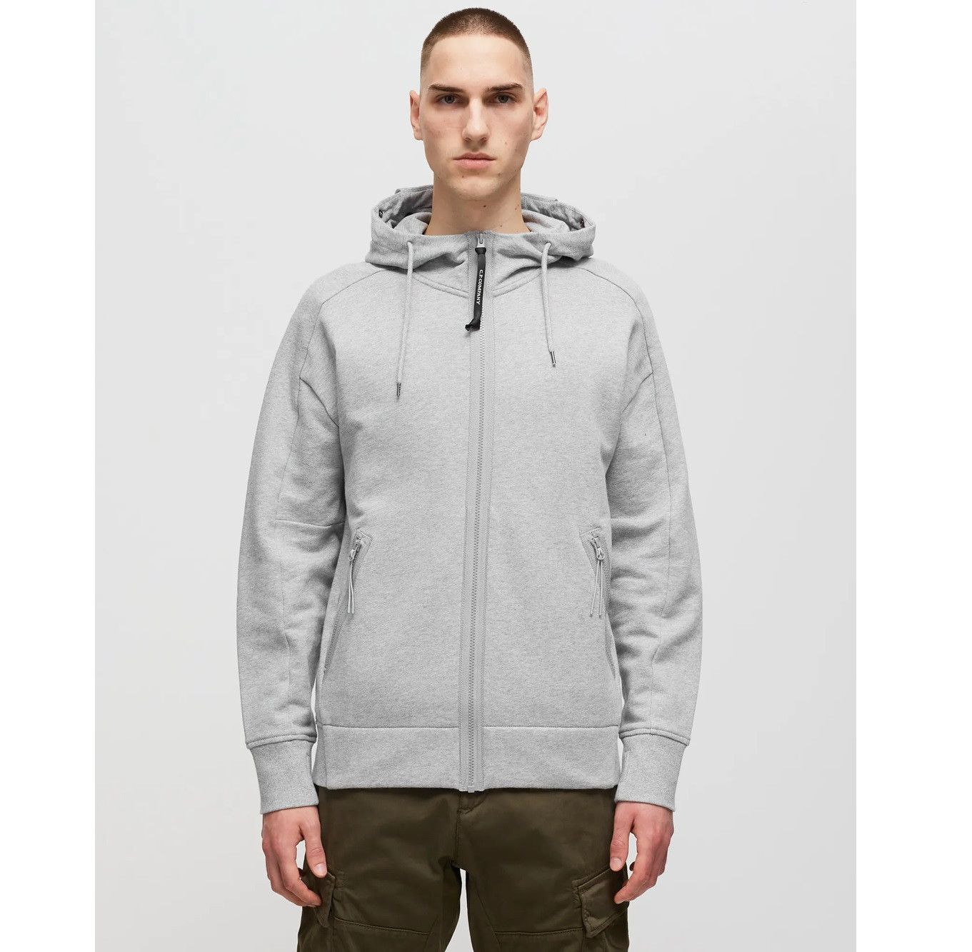C.P. Company Diagonal Raised Fleece Goggle Zipped Hoodie Size US M / EU 48-50 / 2 - 2 Thumbnail