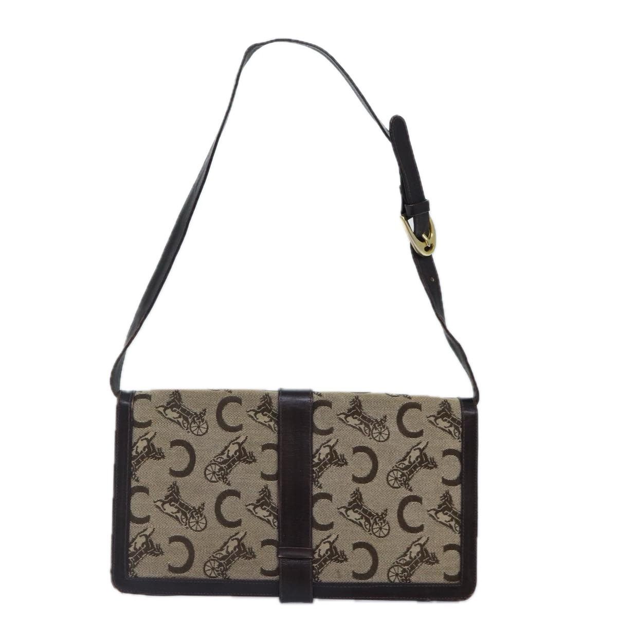 Celine CELINE C Saluki Shoulder Bag Canvas Beige Size ONE SIZE - 2 Thumbnail