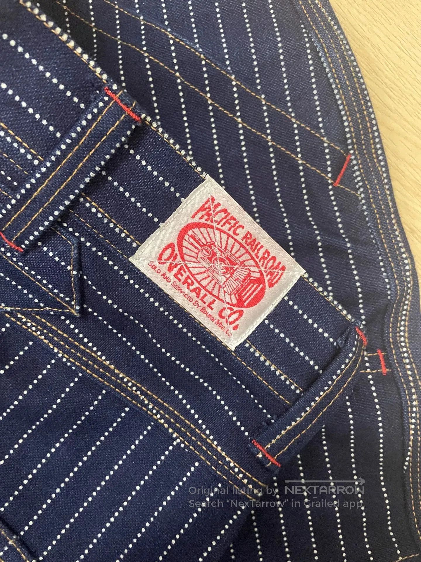 Japanese Brand Bourn Work Pants with Pinstripes. Size US 30 / EU 46 - 4 Thumbnail