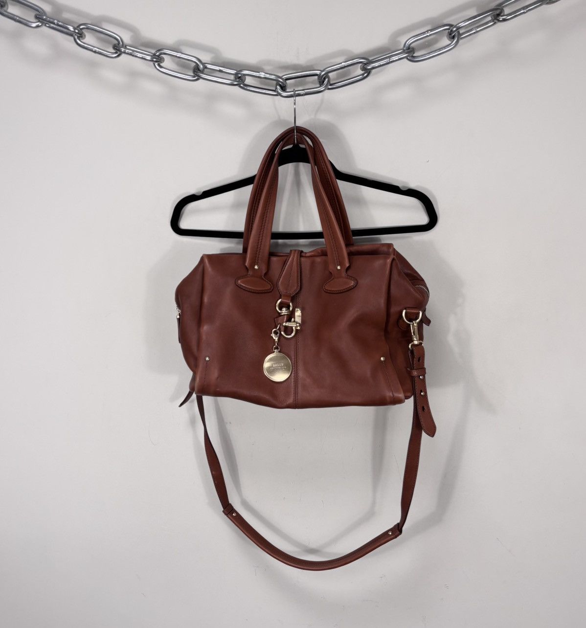 Bally Bally Madria Brown Genuine Leather Handle Bag Shoulder Size ONE SIZE - 1 Thumbnail