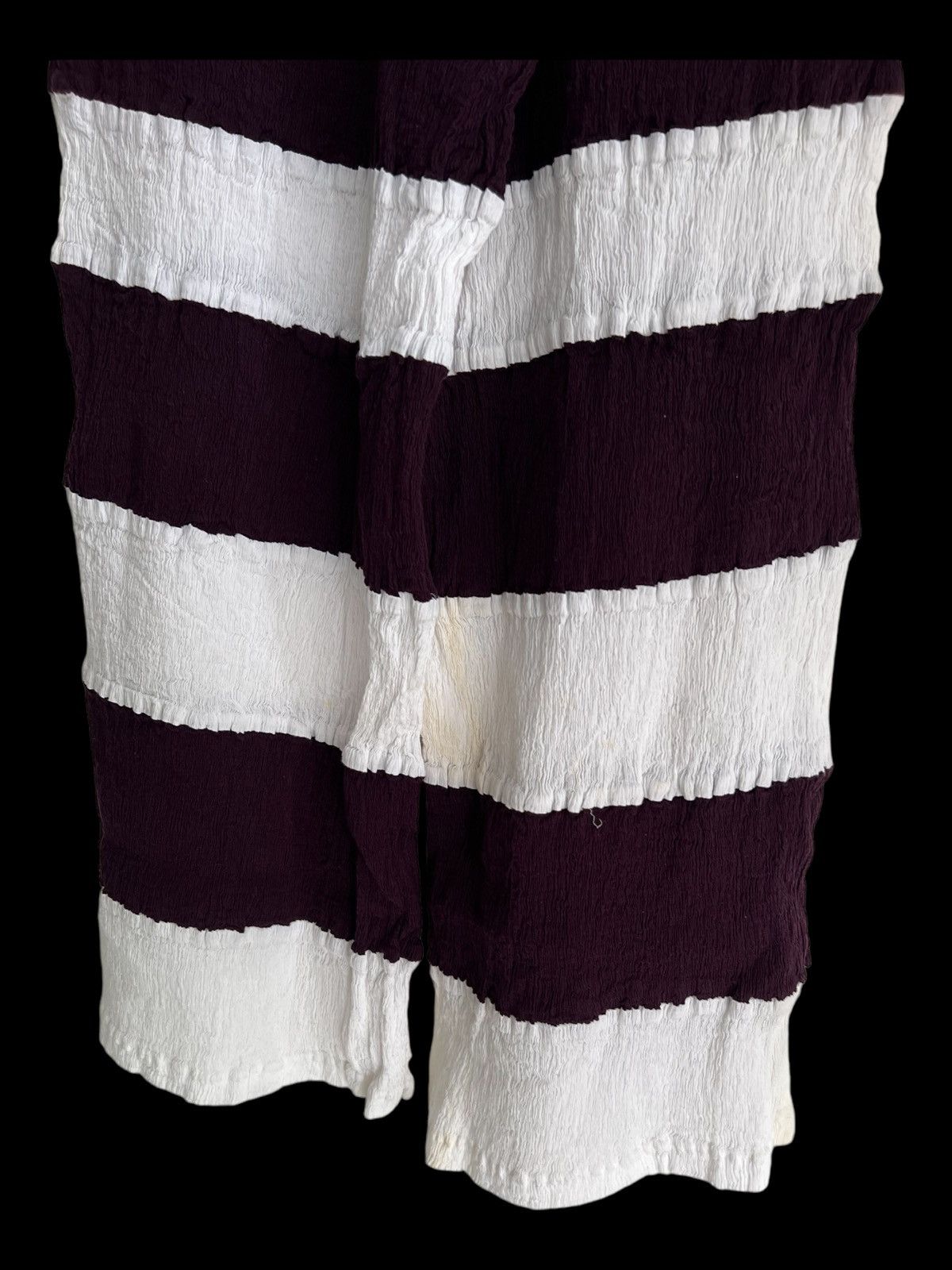 Issey Miyake Miyake TC Pleated Prisoner Striped Wide Leg Stretch Pants Size US 30 / EU 46 - 7 Thumbnail