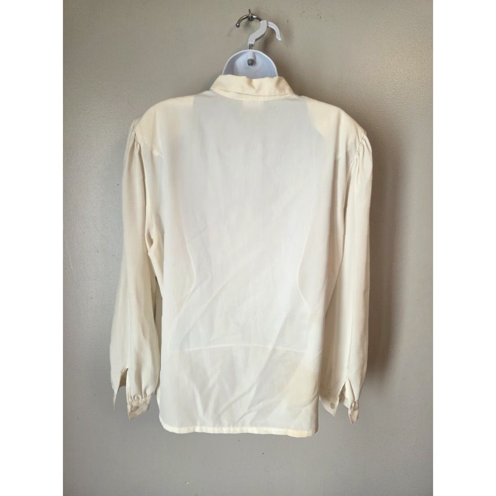 Vintage VINTAGE Koret Shirt 90s White Floral Paisley Embroidered Collar Top 12 Womens Size XL / US 12-14 / IT 48-50 - 5 Thumbnail