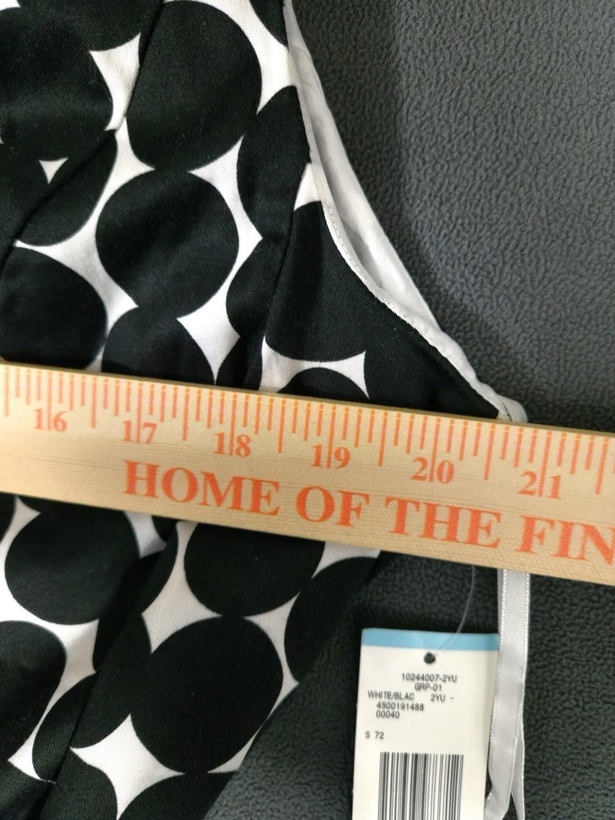 Nine West Nine West Woman 20W Black White Sleeveless Fit & Flare Dress Size 3XL / US 20-22 - 3 Thumbnail