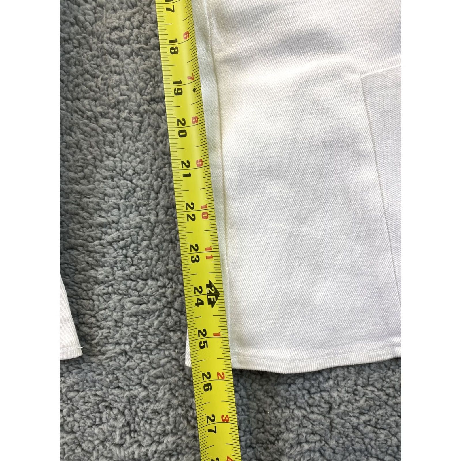 Topshop Topshop Women’s Slim Skinny Denim Pants White Size 2 26" Waist 26" Hips Zip Mid Rise Vintage No Leather Elephant Legs Jeans Mens Women Girls? Size 26" / US 2 / IT 38 - 7 Thumbnail