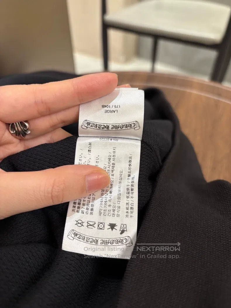 Chrome Hearts CHROME HEARTS Size L Blue Sanskrit letter black zipper hood Size US L / EU 52-54 / 3 - 6 Thumbnail