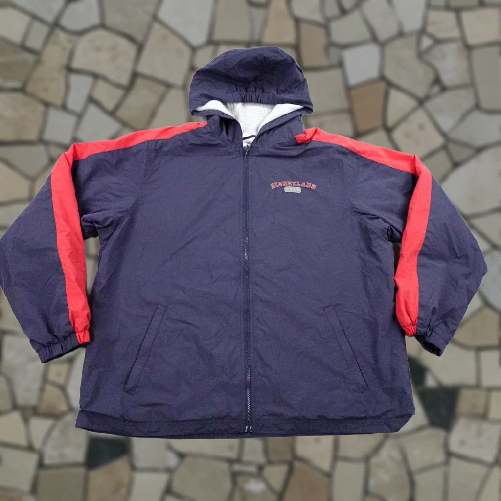 Disney Disney Jacket Mens Large Blue Red Windbreaker Lined Mickey Mouse Coat Hoodie Zip Size US L / EU 52-54 / 3 - 1 Thumbnail