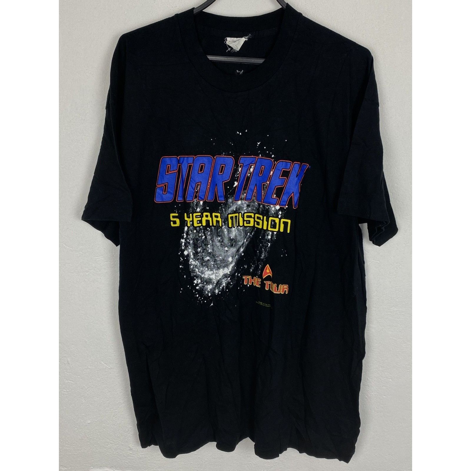 Vintage 90s Vintage 1996 Star Trek 5 Year Mission The Tour T-Shirt Size US XL / EU 56 / 4 - 1 Thumbnail