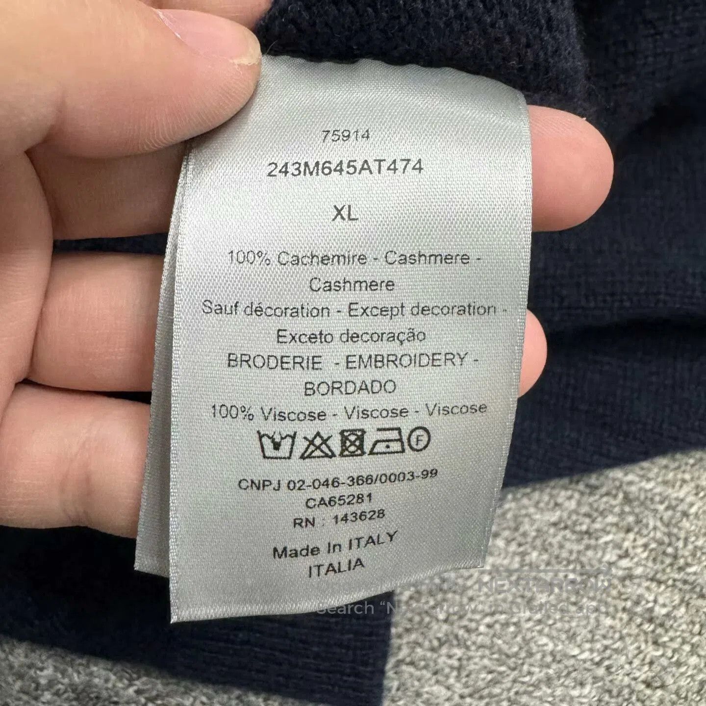 Dior dior embroidered logo cashmere sweater. Size US XL / EU 56 / 4 - 4 Thumbnail