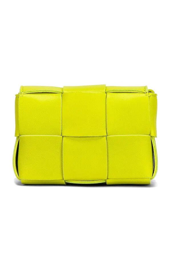 Bottega Veneta o1loc1c0824 Size: OS / Leather Cross-Body Mini Bag in Yellow Size ONE SIZE - 4 Thumbnail