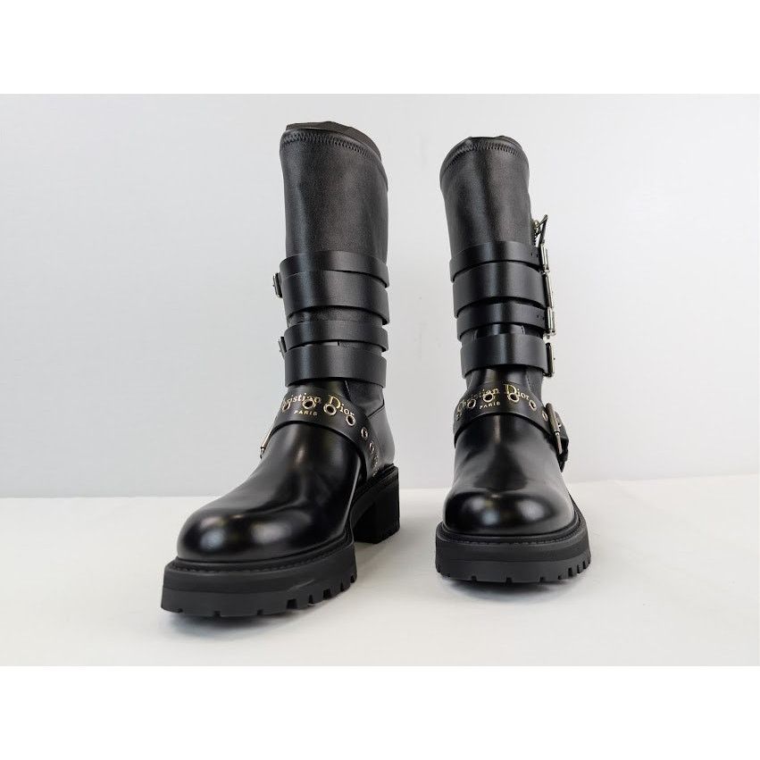 Dior o1rshd1 Christian Zip Detailed Buckled Boots in Black Size US 10 / IT 40 - 8 Thumbnail