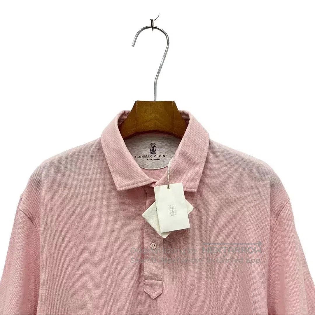 Brunello Cucinelli Brunello Cucinelli Pink Polo Shirt. Size US L / EU 52-54 / 3 - 3 Thumbnail