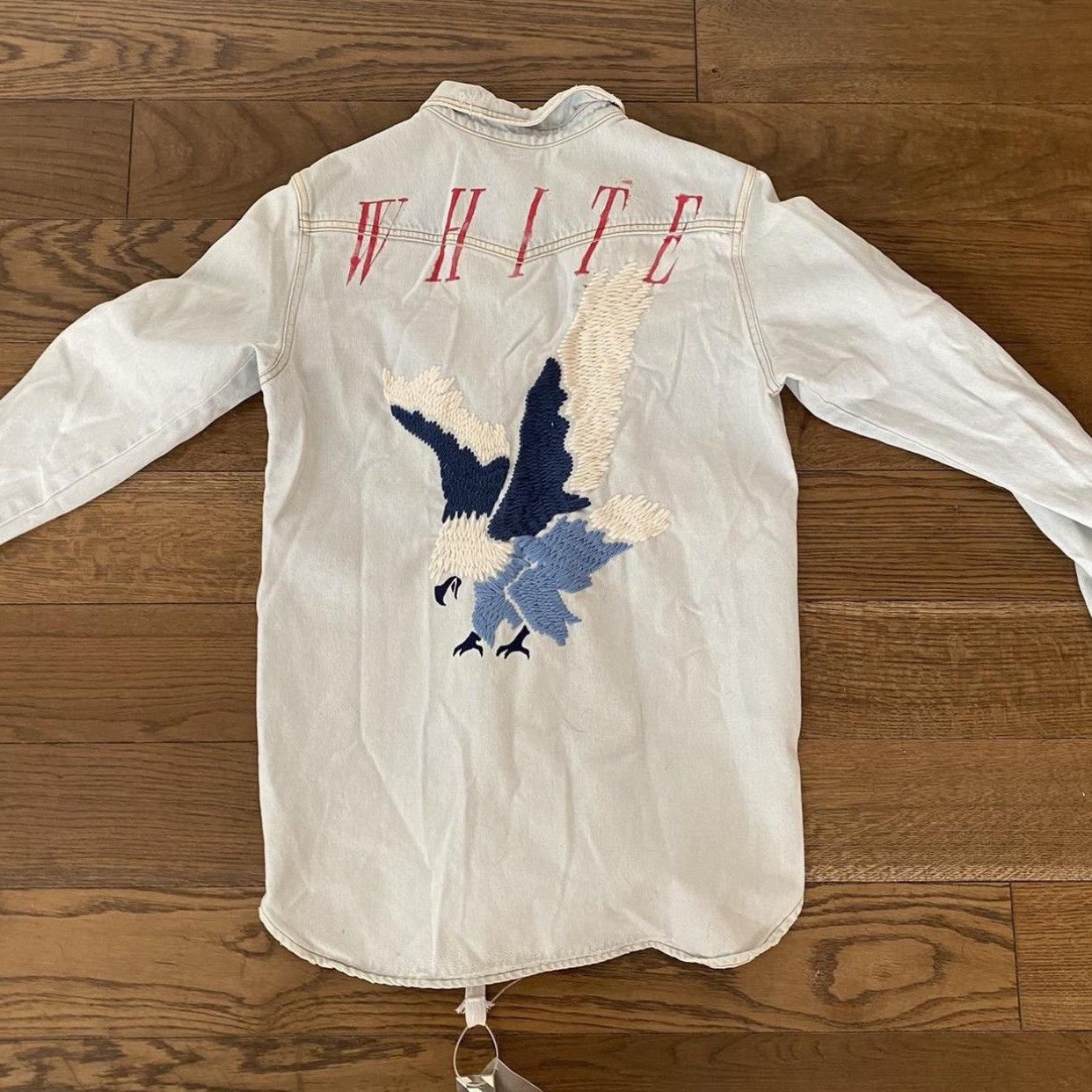 Off-White × Virgil Abloh Off White Denim Eagle Jacket Size US S / EU 44-46 / 1 - 1 Thumbnail