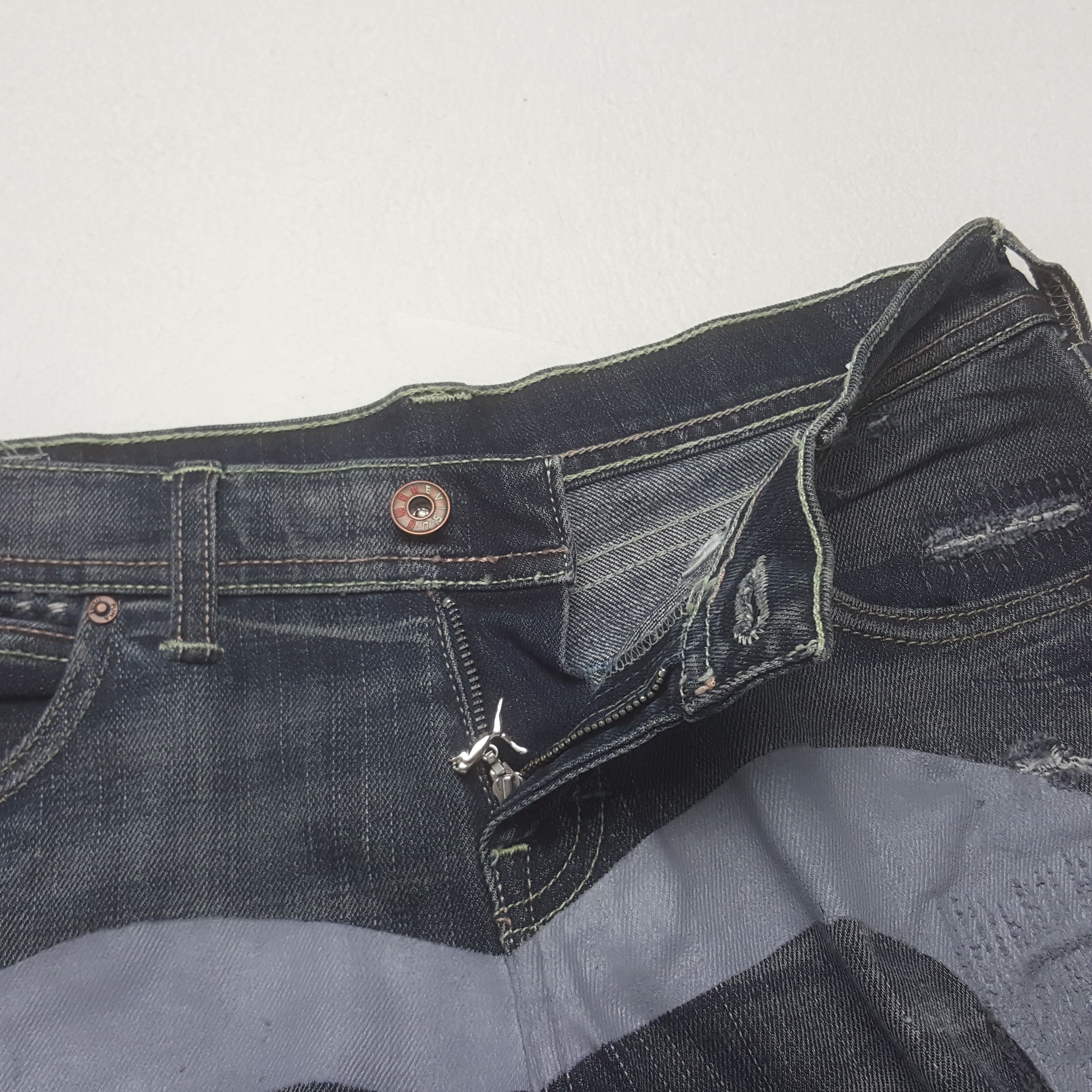 Evisu × Puma × Vintage Vintage Evisu x PUMA Custom Grey Daicock Jeans Size 30" / US 8 / IT 44 - 7 Thumbnail
