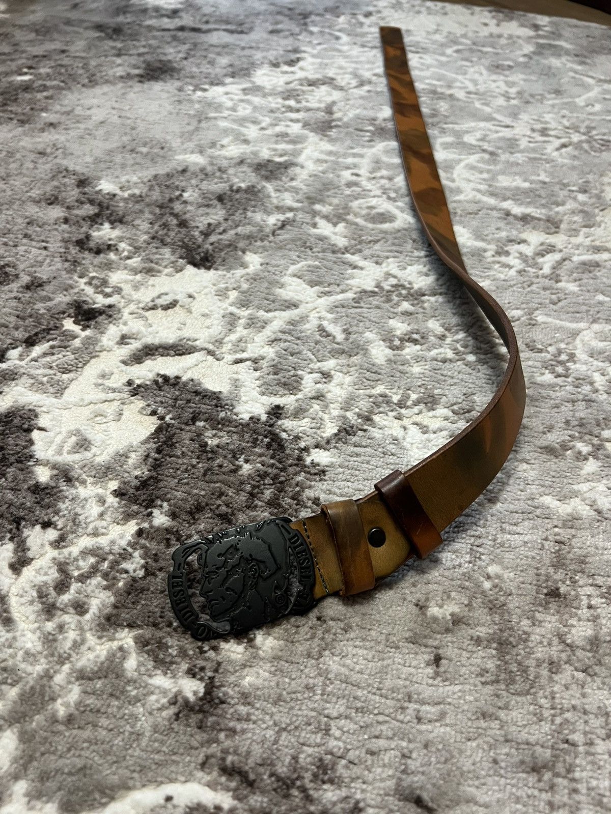 Diesel Vintage DIESEL Y2k Avant garde hype Leather Belt Size ONE SIZE - 3 Thumbnail