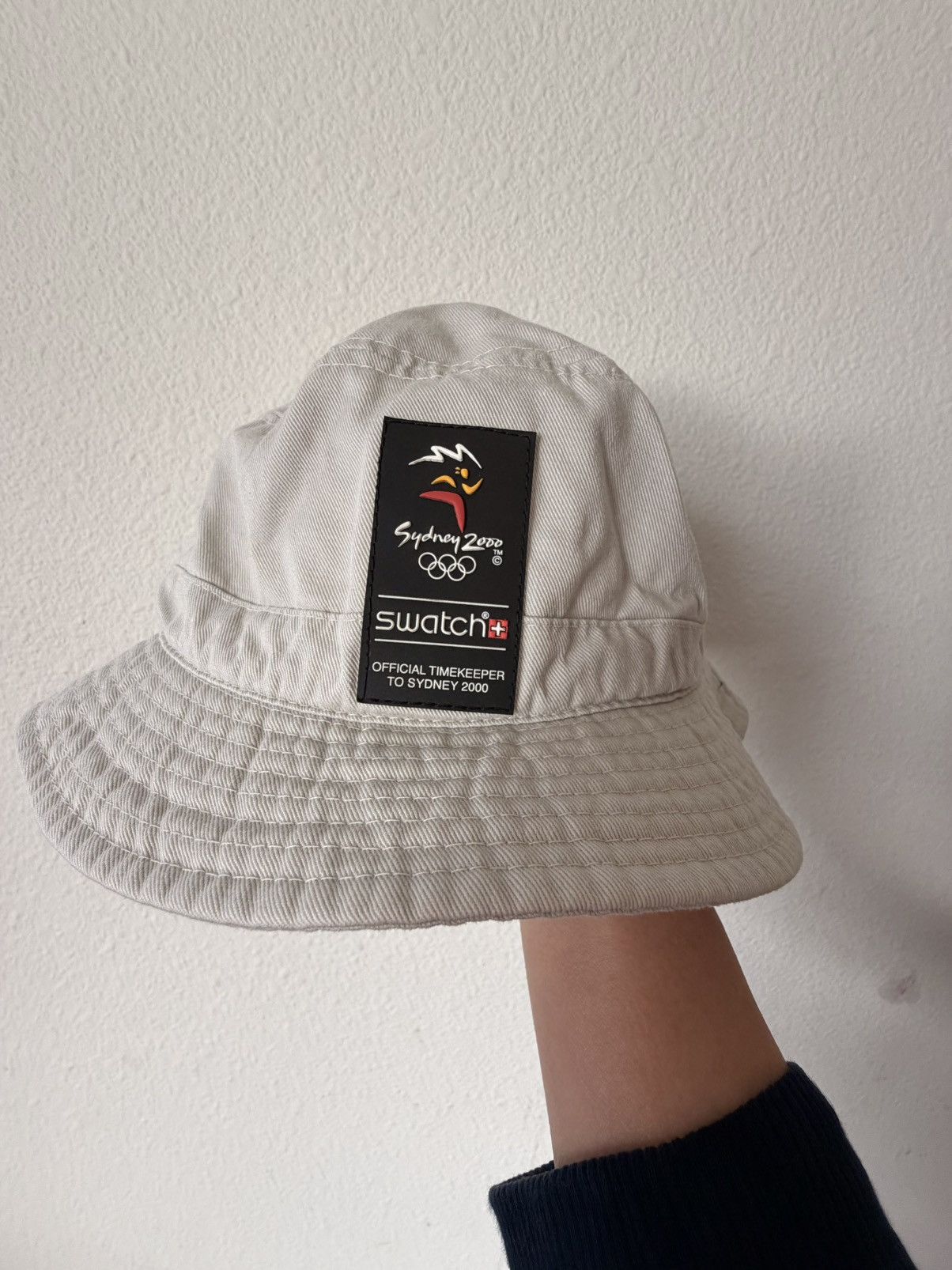 Swatch Swatch × Sydney 2000 Olympics Bucket Hat Beige 58cm Y2K Size ONE SIZE - 8 Thumbnail