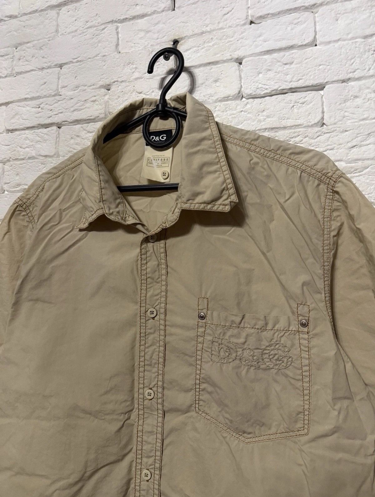 Dolce & Gabbana Rare Vintage Dolce & Gabbana Nylon Safari Shirt Huge Logo Size US XL / EU 56 / 4 - 2 Thumbnail