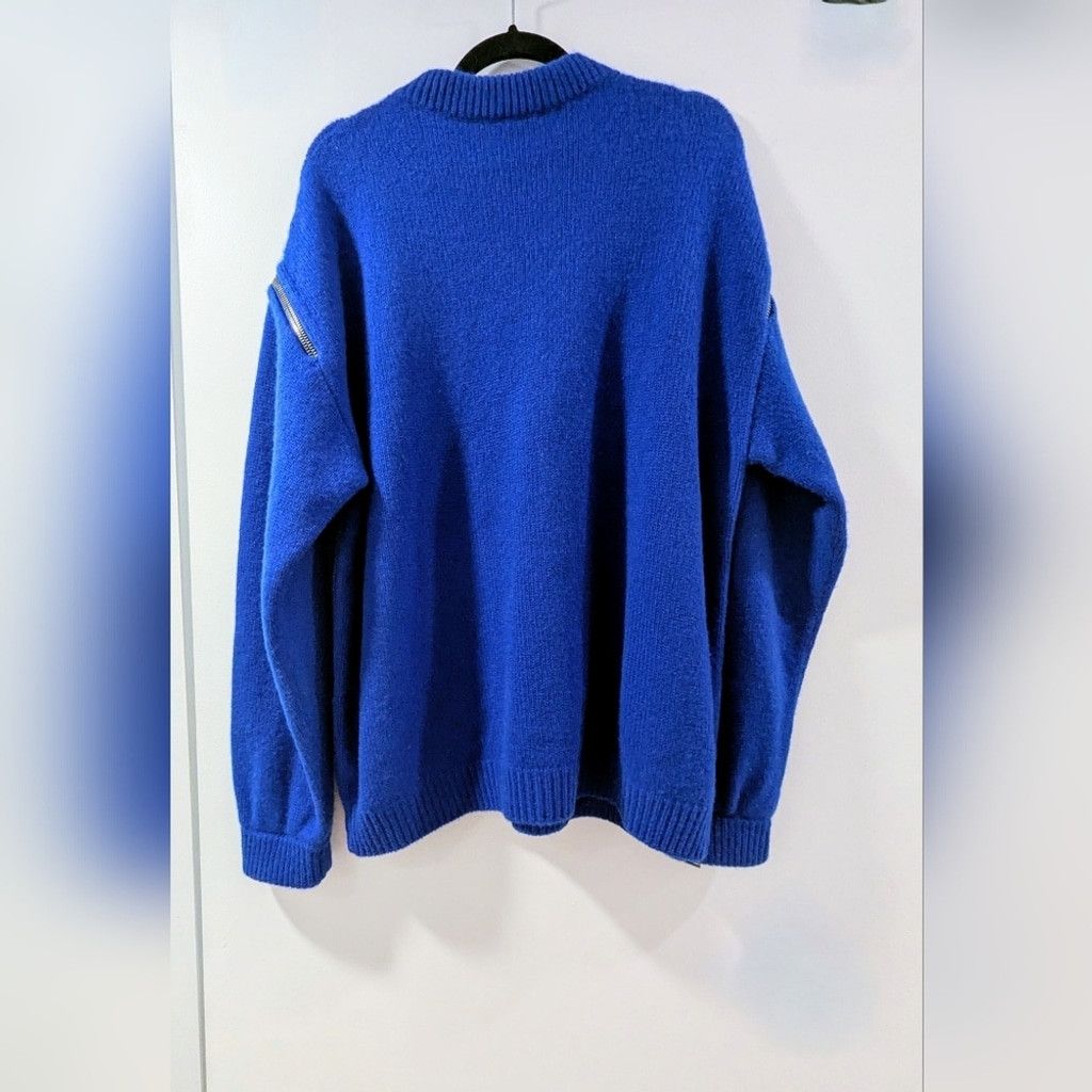 Tom Ford Tom Ford Royal Blue Cashmere Sweater With Zipper Detailing Size L / US 10 / IT 46 - 7 Thumbnail