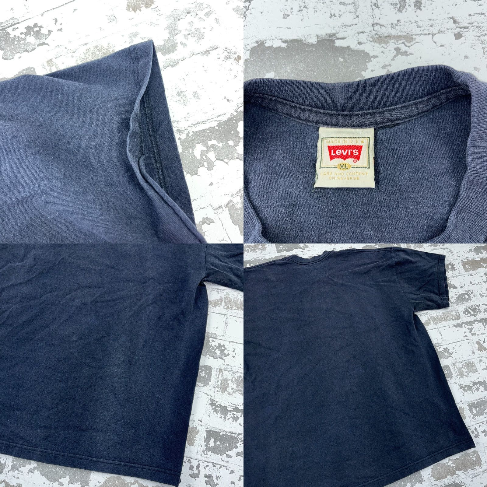 Levi's VINTAGE Levi's Shirt Men XL Black Tee Made In USA 90s Faded Original Adult Tee logo 90s USA Mens Size US XL / EU 56 / 4 - 8 Thumbnail