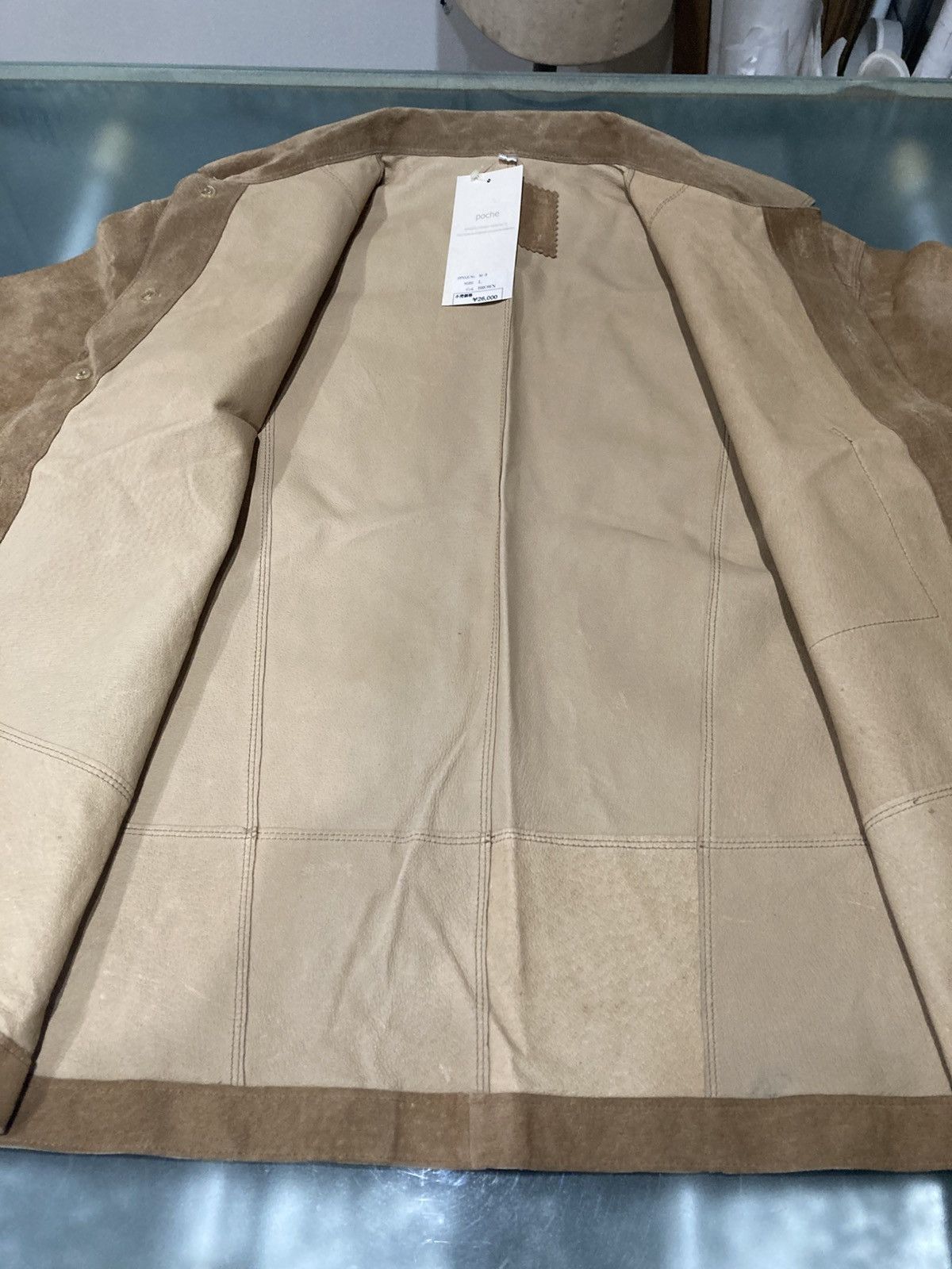 Japanese Brand Japanese Archive Pig Suede Street Leather Shirt Size US S / EU 44-46 / 1 - 8 Thumbnail