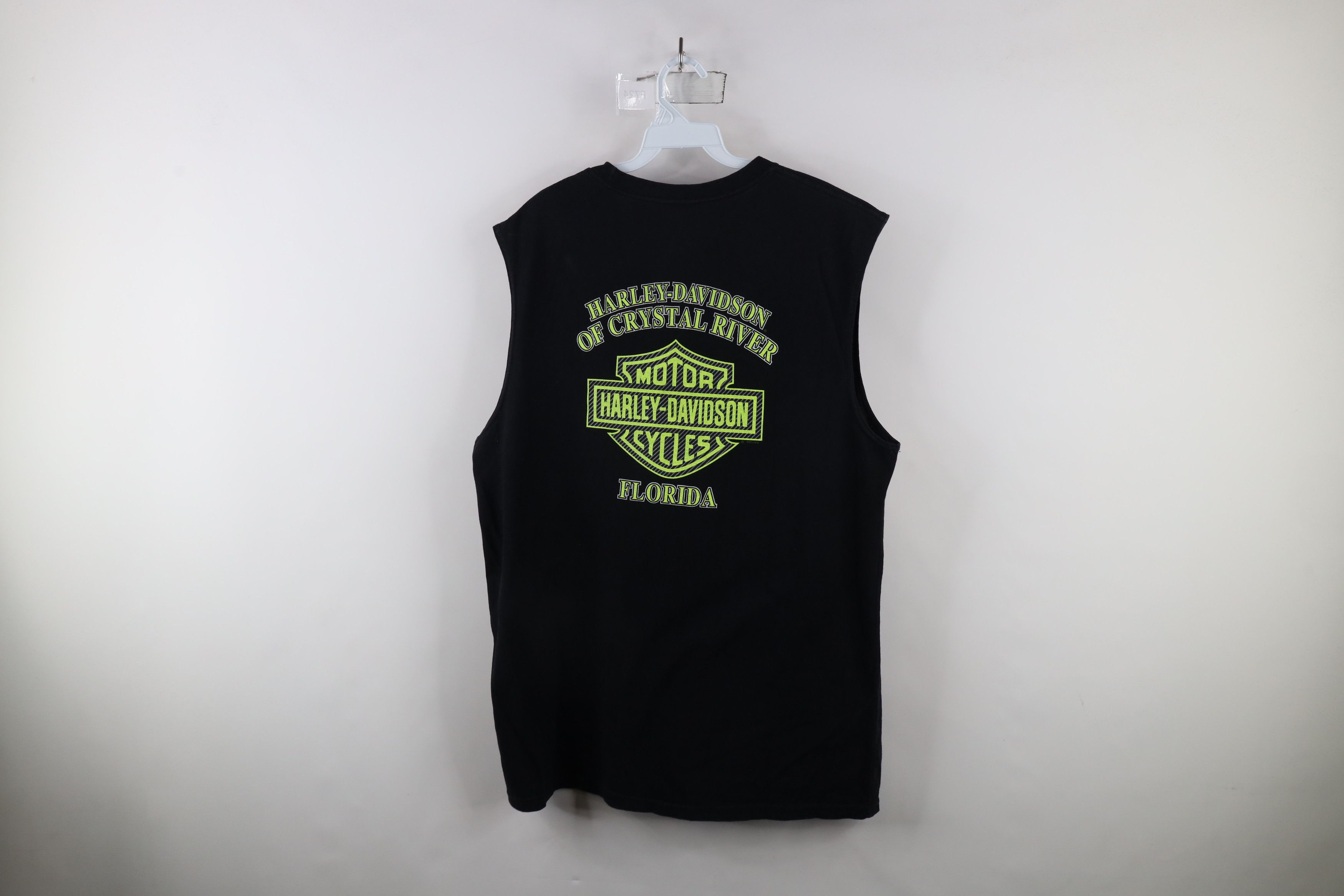 Harley Davidson × Vintage Vintage Y2K Harley Davidson Spell Out Skull Muscle T-Shirt Size US L / EU 52-54 / 3 - 10 Thumbnail