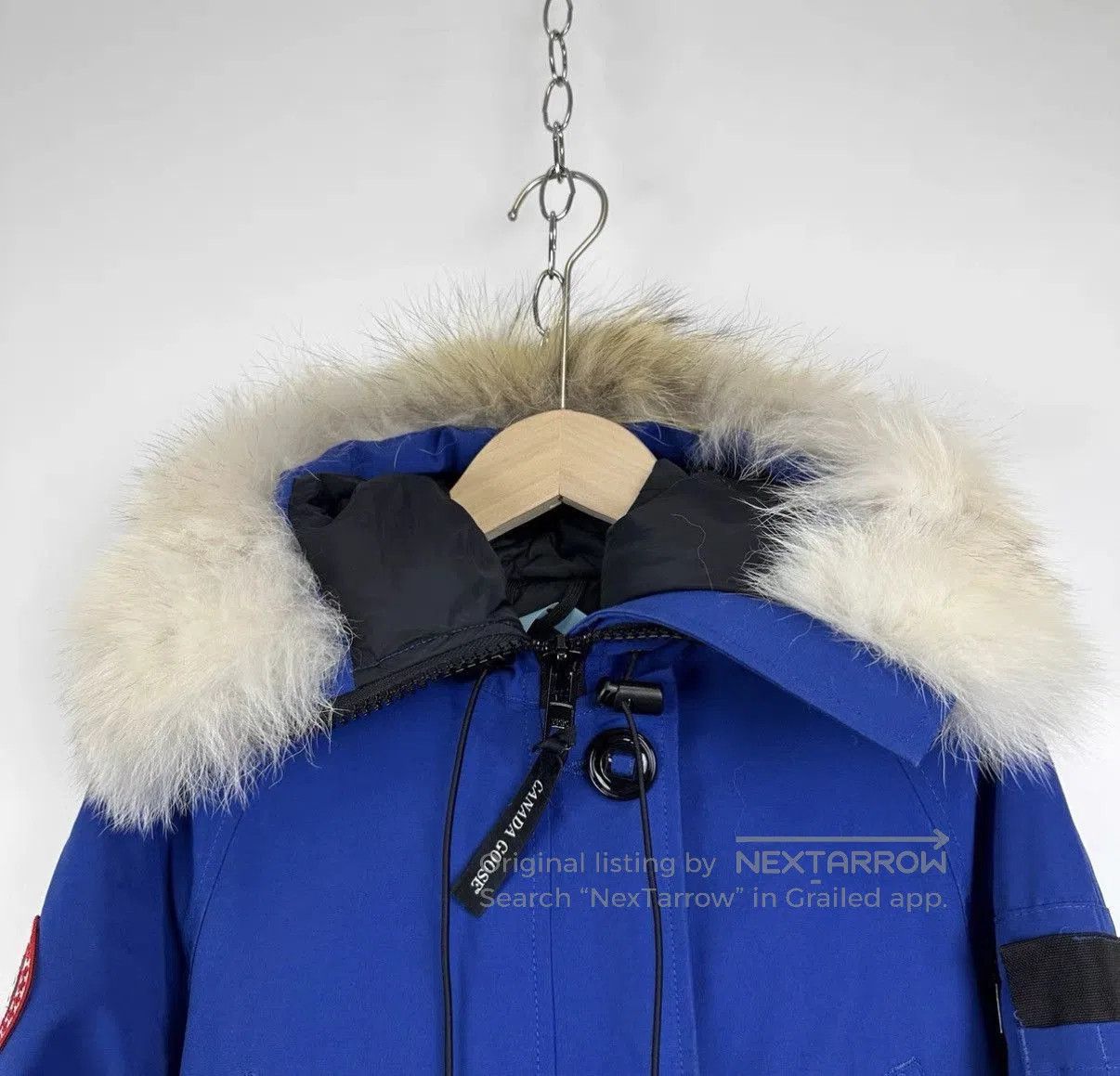 Canada Goose Blue Winter Jacket with Fur Hood, XXS. Size US XXS / EU 40 - 3 Thumbnail
