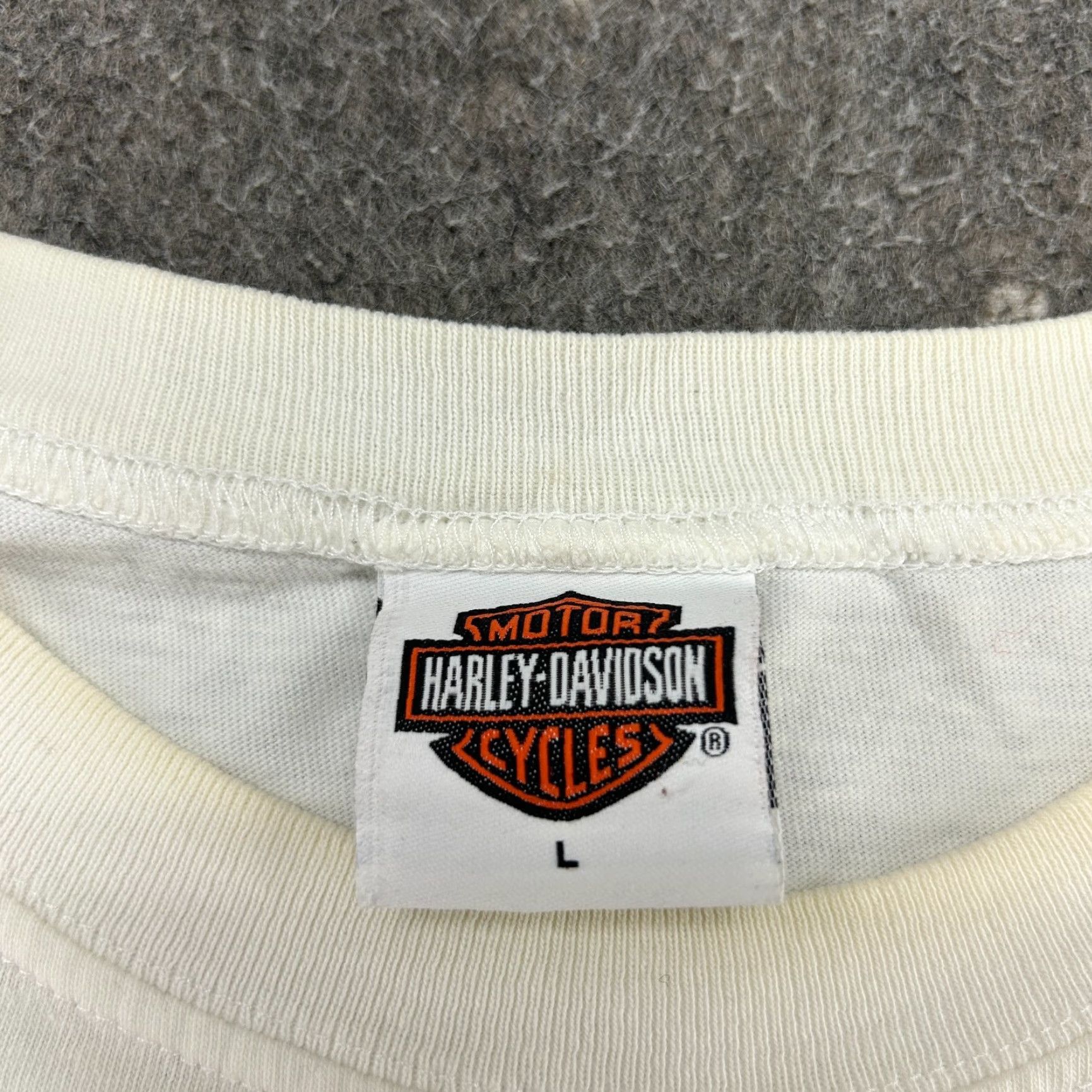 Harley Davidson VINTAGE Harley-Davidson Shirt Mens L White Cotton Sleeveless T-Shirt Logo 90s Motorcycle Size US L / EU 52-54 / 3 - 2 Thumbnail