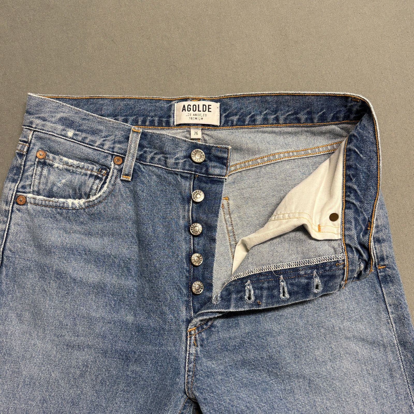 Agolde AGOLDE Jamie High Rise Classic Jeans Blue A0451-778 Size 26" / US 2 / IT 38 - 5 Thumbnail