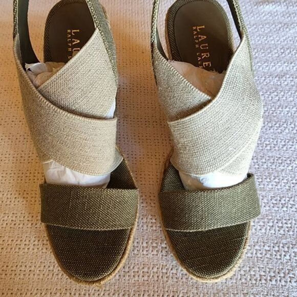Lauren Ralph Lauren Lauren Ralph Lauren Erica Sz. 9 Olive/Flax Espandrille 5" He Size US 9 / IT 39 - 2 Thumbnail
