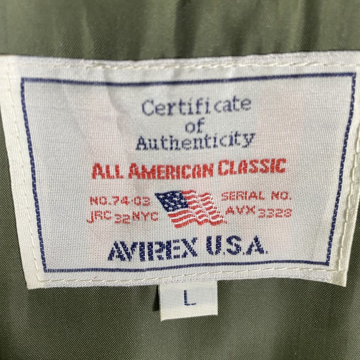 Avirex × Japanese Brand Vintage Avirex Quilted Zipper Jacket L Size Green Army Size US L / EU 52-54 / 3 - 11 Thumbnail