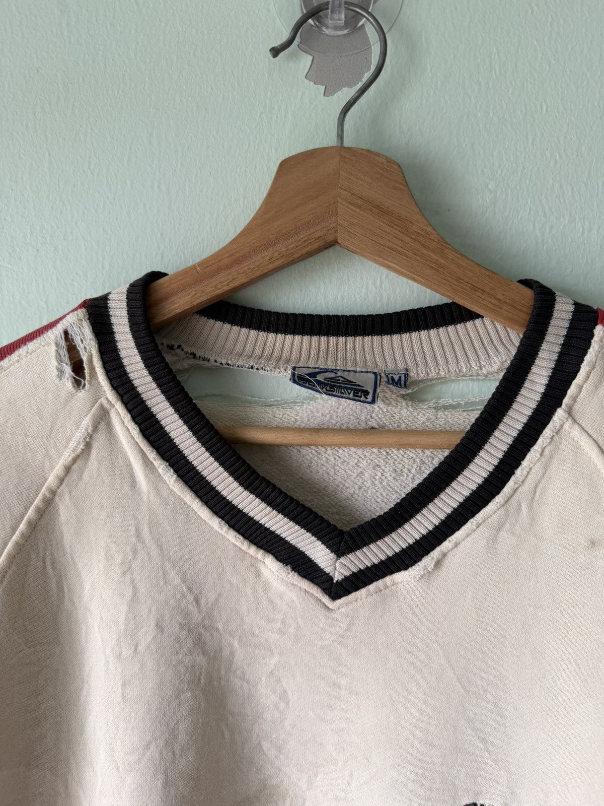 Quiksilver Vintage 90s Quiksilver Vneck Size US L / EU 52-54 / 3 - 8 Thumbnail