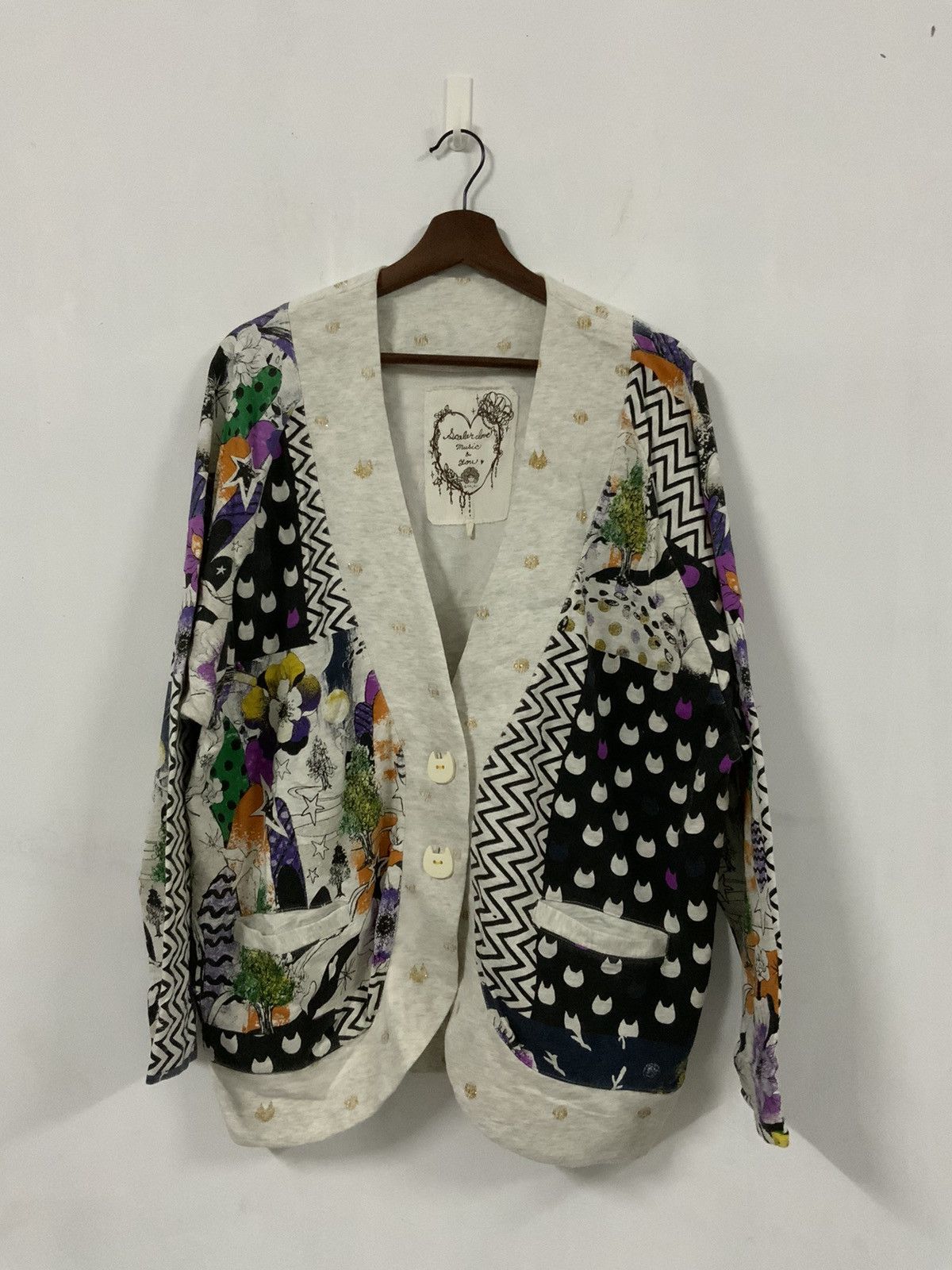 Japanese Brand Scolar Multicolor Cardigan Size US M / EU 48-50 / 2 - 1 Thumbnail