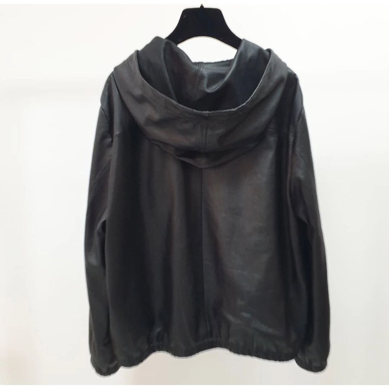 Celine CELINE BLACK LEATHER HOODED BOMBER Sz.42 Size M / US 6-8 / IT 42-44 - 2 Thumbnail