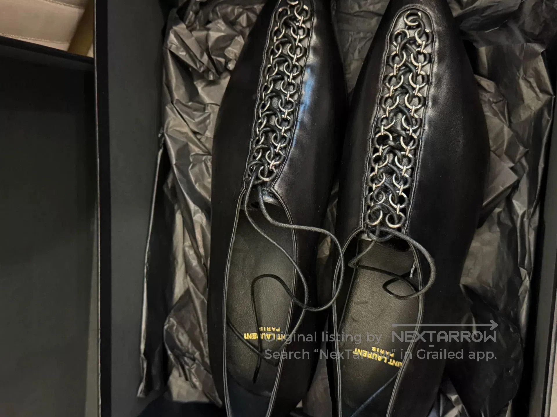 Saint Laurent Paris Saint Laurent Black Chelsea Boots with Chain Detail. Size US 10 / EU 43 - 3 Thumbnail