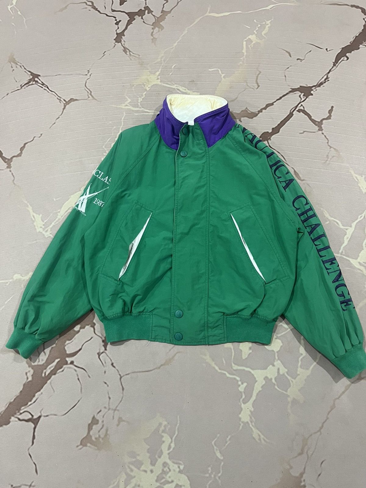 Nautica Vintage Nautica Sailing Spellout Jacket Hidden Hood Size US M / EU 48-50 / 2 - 14 Thumbnail