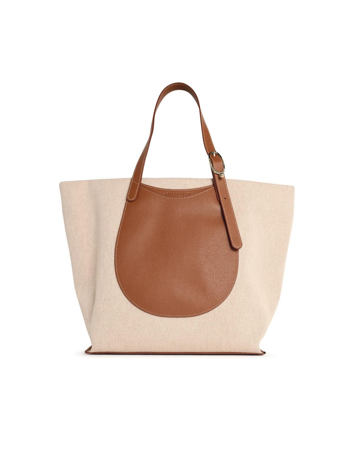 Longchamp LONGCHAMP 'Shopping Complice' Caramel Cotton Tela Bag Size ONE SIZE - 1 Thumbnail