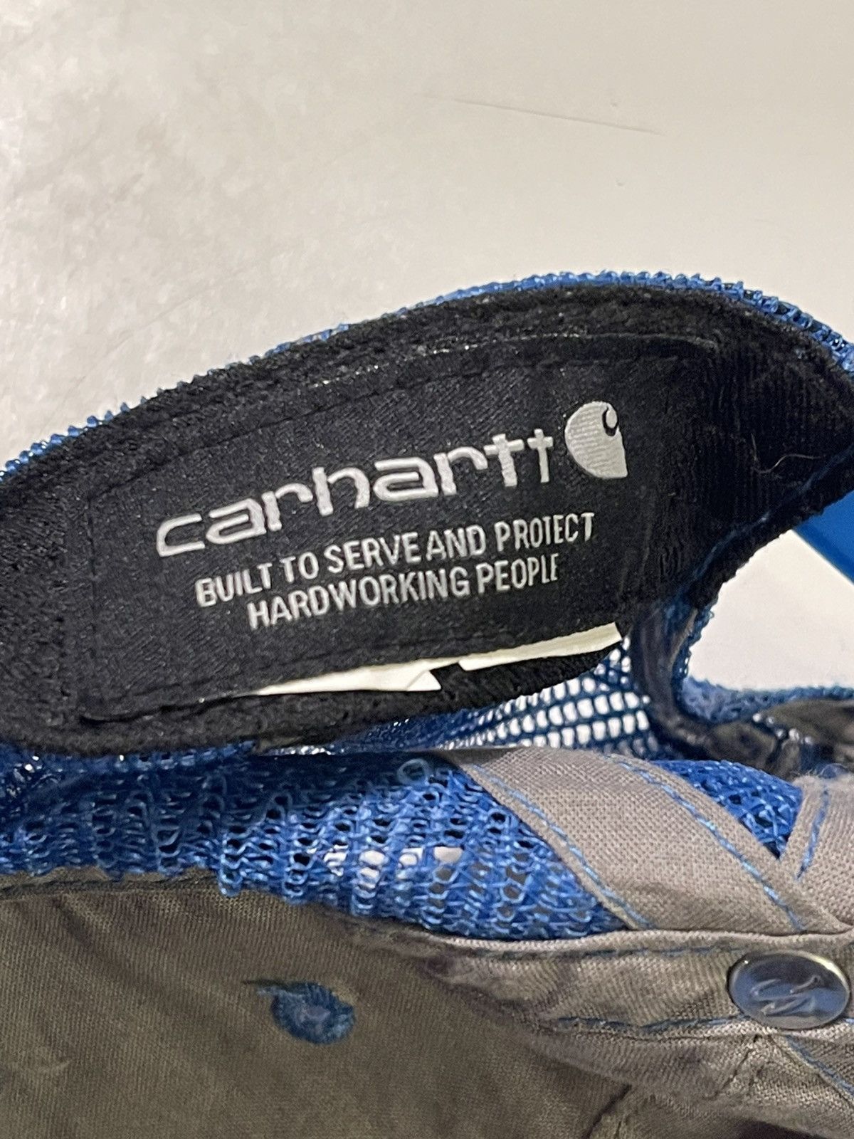 Carhartt Carhartt Blue Mesh Trucker Hat Snapback Adjustable Cap Size ONE SIZE - 6 Thumbnail
