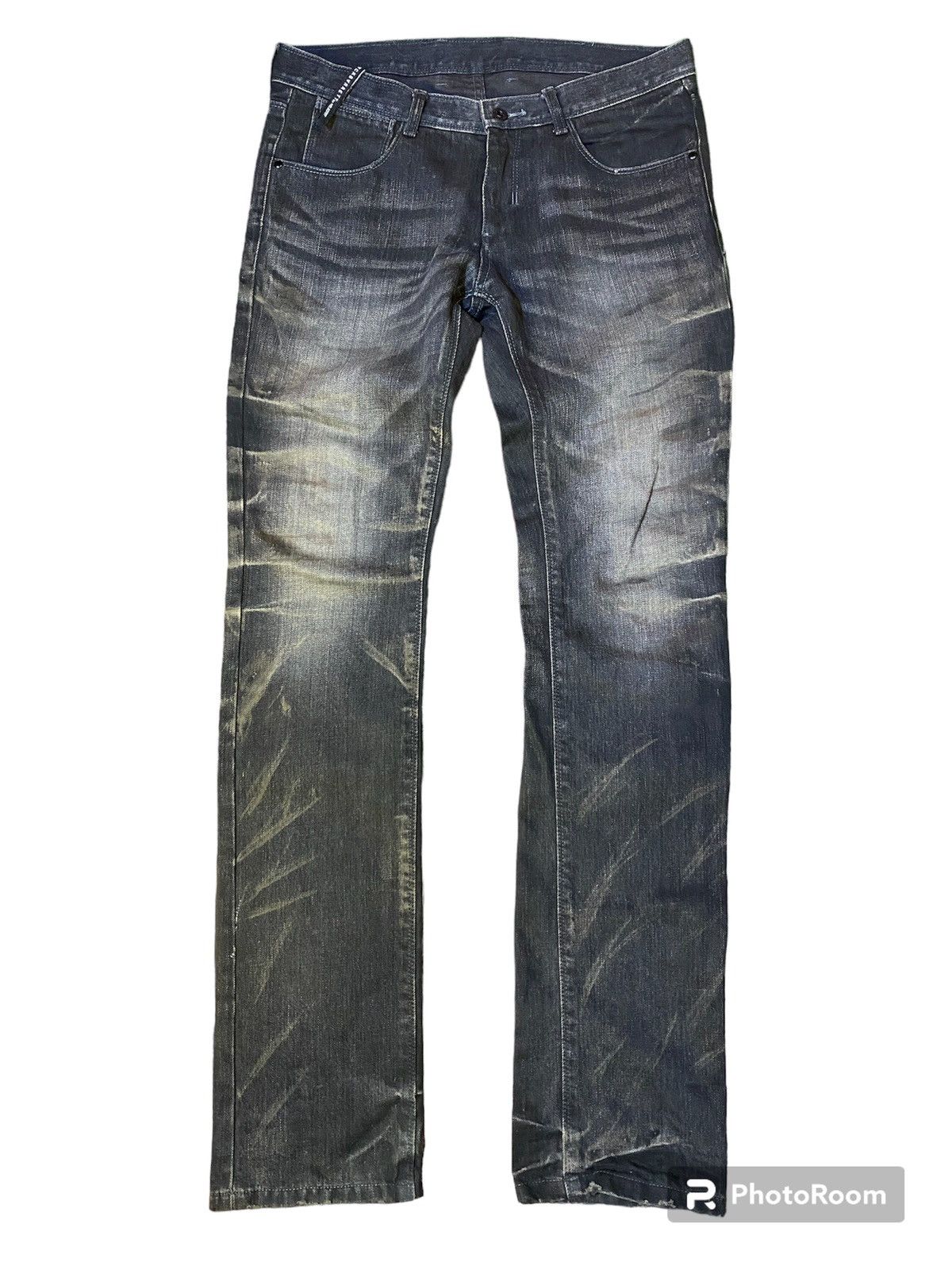 Neil Barrett ‘Blackbarrett’ Slate Grey Stonewashed Jeans
