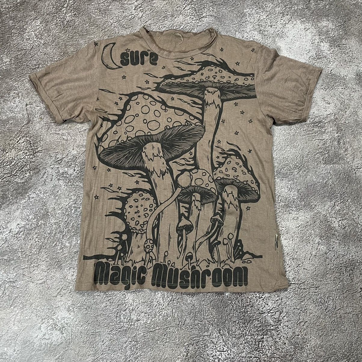 Vintage Vintage Y2K Magic Mushroom Graphic Tee Sun Faded Skate M Size US M / EU 48-50 / 2 - 2 Thumbnail