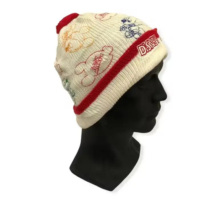 Disney × Mickey Mouse Vintage Disney Baby Mickey Mouse Cartoon Beanie Hat Size ONE SIZE - 3 Thumbnail