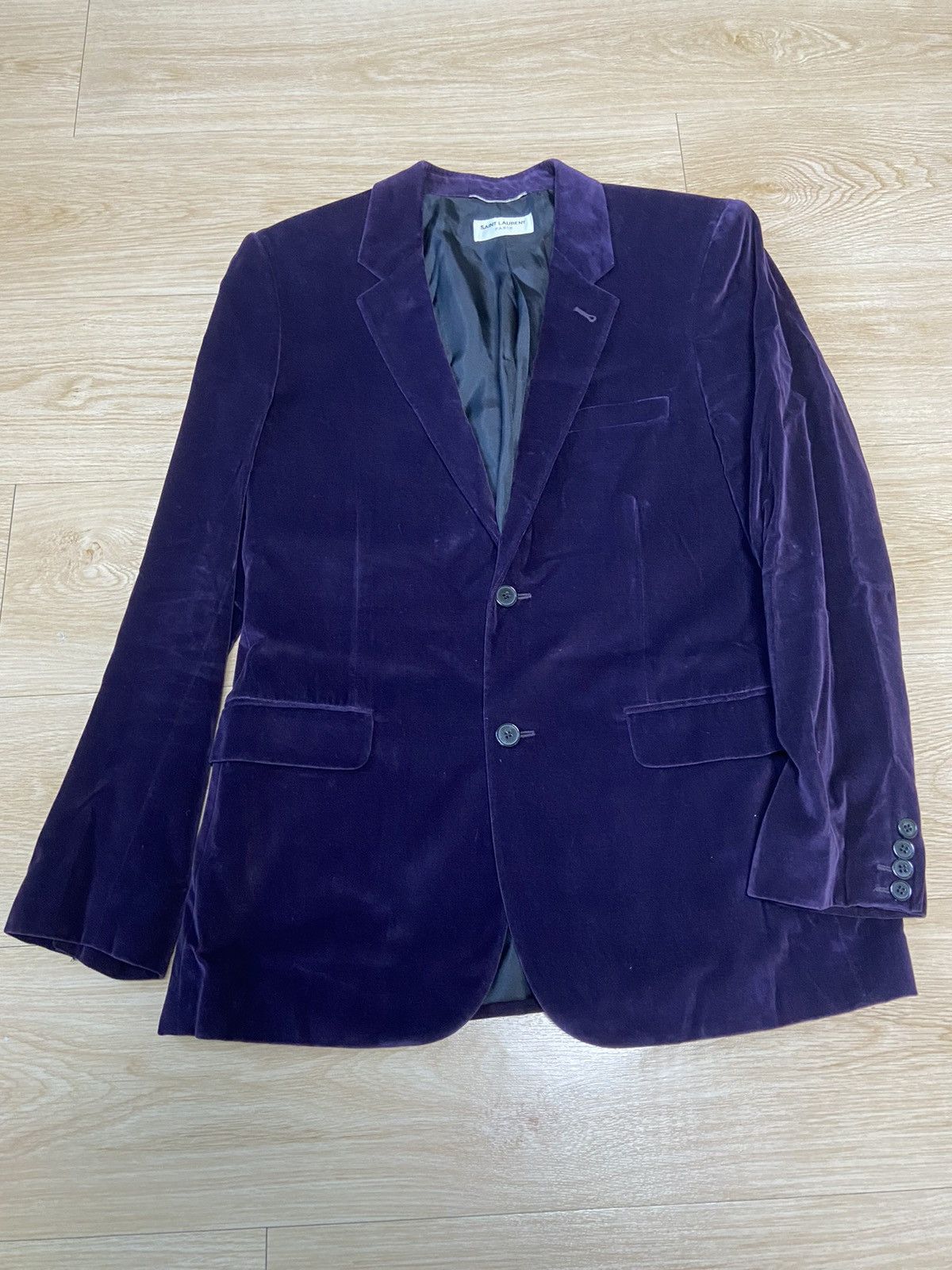 Saint Laurent Paris 50 Saint Laurent ss15 purple velvet blazer suit Size US M / EU 48-50 / 2 - 1 Thumbnail